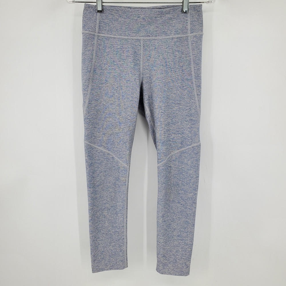 Outdoor Voices Blue Space Dye 7/8 High Rise Leggings Medium Hiking Athletic
